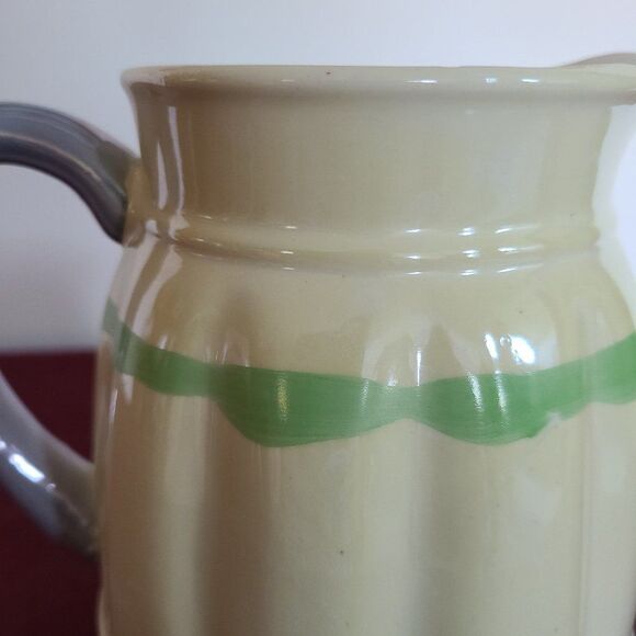 Japanese Lusterware Floral Hand Painted Pitcher Pearly Antique Vintage - Picture 12 of 16